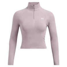 Vanish Seamless 1/4 Zip Crop | Tetra Gray/White