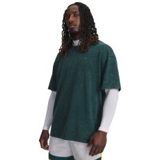 Men's Heavyweight Oversized Logo Wash SS | Arden Green/White