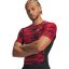 HeatGear® Printed SS | Black/Red/White