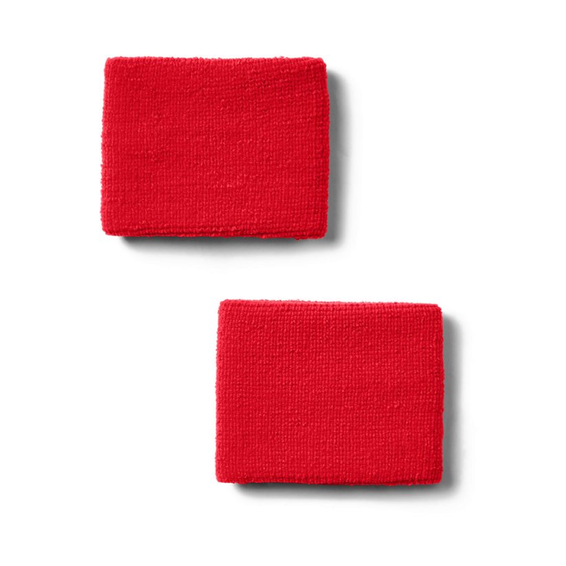 3" Performance Wristband 2 Pack | Red/White