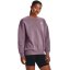Essential Fleece Oversized Crew | Misty Purple/White