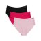 Pure Stretch No Show Hipster Solid 3 Pack | Shaded Fuchsia/Prime Pink/Black