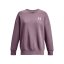 Essential Fleece Oversized Crew | Misty Purple/White