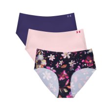 Pure Stretch No Show Hipster Printed 3 Pack | Black/Pink Dusk/Mystical Purple