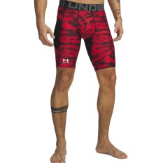 HeatGear® Printed Long Shorts | Black/Red/Black