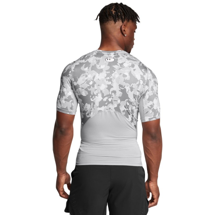 HeatGear® Armour Printed SS | Mod Gray/Black