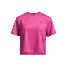 RUSH™ Energy Emboss Crop SS | Astro Pink/Black