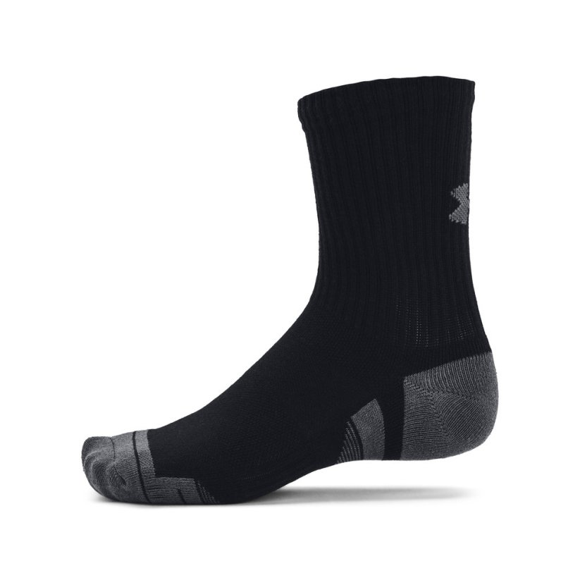 Performance Cotton Mid 3 Pack | Black/Jet Gray