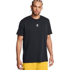 Curry Heavyweight Logo Tee | Black/White