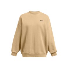 Icon Heavyweight Fleece Oversized Crew | Camel/White