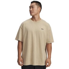 Men's Heavyweight Oversized Logo Wash SS | Field Khaki/White