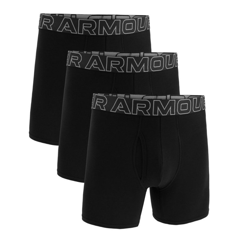 Performance Cotton Solid 6in 3 Pack | Black/Black/Steel