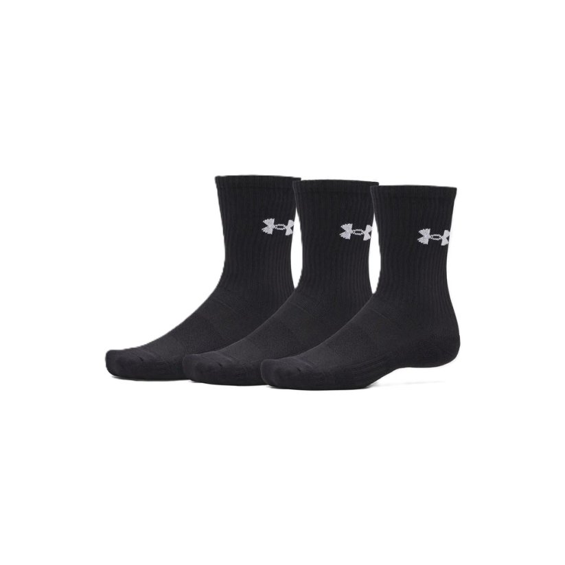 Performance Cotton Crew 3 Pack | Ultimate Black/Ultimate Black/White