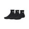 Performance Cotton Quarter 3 Pack | Ultimate Black/Ultimate Black/White