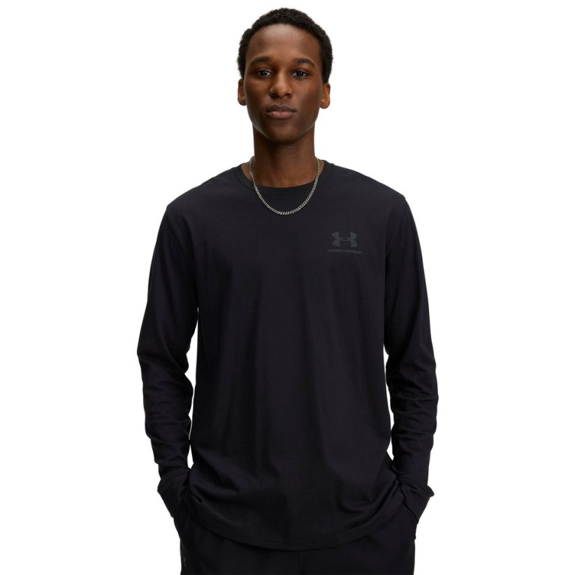 Sportstyle Left Chest LS | Black/Pitch Gray