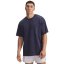 Men's Heavyweight Oversized Logo Wash SS | Washed Navy/White