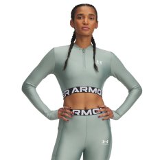 HeatGear® Rib ¼ Zip LS | Silica Green/Silica Green/White