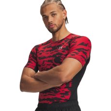 HeatGear® Printed SS | Black/Red/White