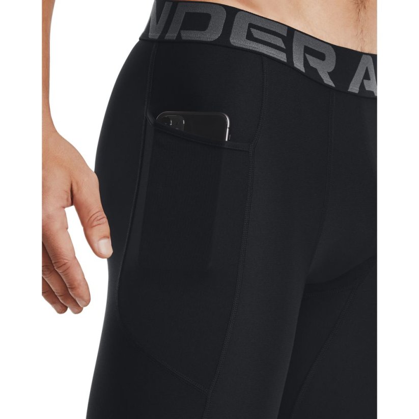 HeatGear® Armour Long Shorts | Black/White