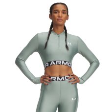 HeatGear® Rib ¼ Zip LS | Silica Green/Silica Green/White