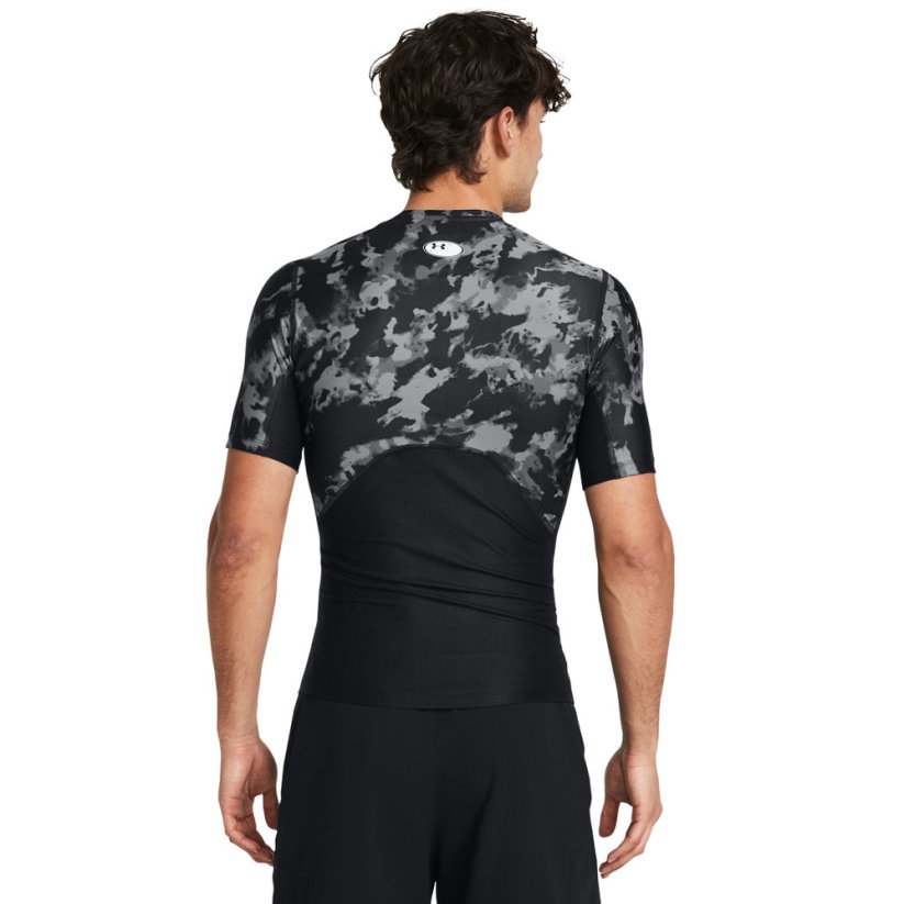 HeatGear® Iso-Chill Printed SS | Black/White