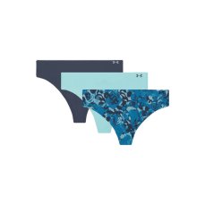 Pure Stretch No Show Thong Novelty 3 Pack | Opal Blue/Downpour Gray/Opal Blue Camo