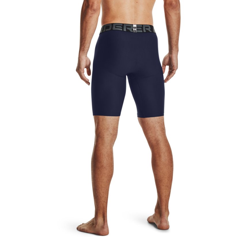HeatGear® Armour Long Shorts | Midnight Navy/White