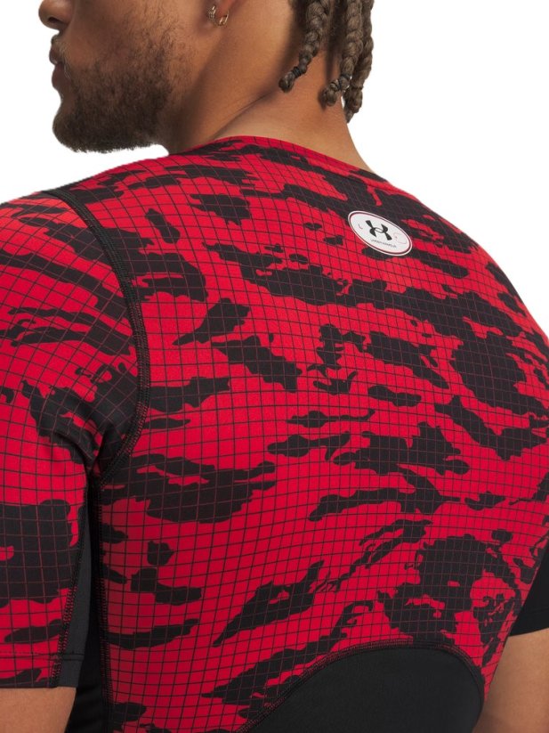 HeatGear® Printed SS | Black/Red/White
