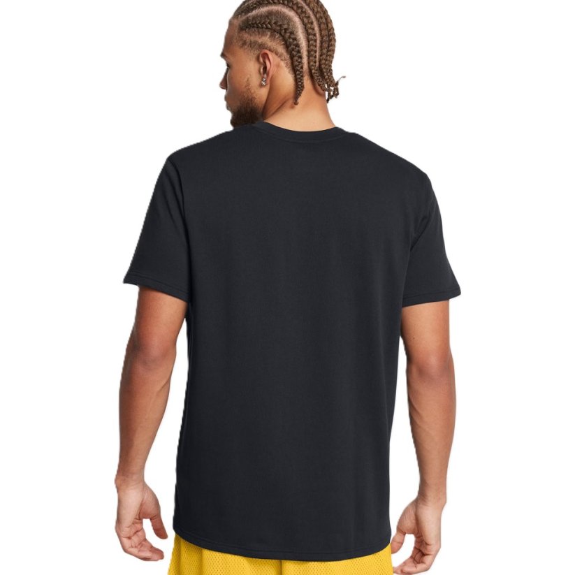 Curry Heavyweight Logo Tee | Black/White