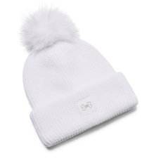 Halftime Ribbed Pom Beanie | White/White/Ghost Gray