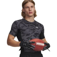 HeatGear® Printed SS | Black/Castlerock/White