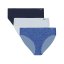 Pure Stretch Printed No Show Bikini 3 Pack | Blue Atlantis