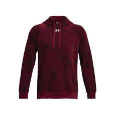 Rival Fleece Printed Hoodie | Dark Maroon/White