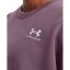 Essential Fleece Oversized Crew | Misty Purple/White