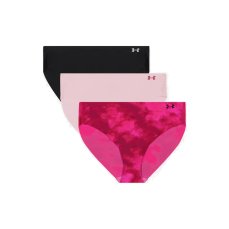 Pure Stretch No Show Bikiny Novelty 3 Pack | Virtual Pink/Prime Pink/Black