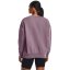 Essential Fleece Oversized Crew | Misty Purple/White