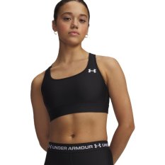 HeatGear® Mid Sports Bra | Ultimate Black/White
