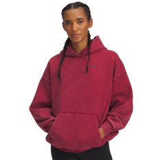 Icon Heavyweight Fleece Oversized Hoodie | Cardinal/White
