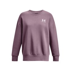 Essential Fleece Oversized Crew | Misty Purple/White