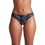 Pure Stretch No Show Novelty Thong 3 Pack | Black Cut Out Floral Print/Lavish/Racer Red