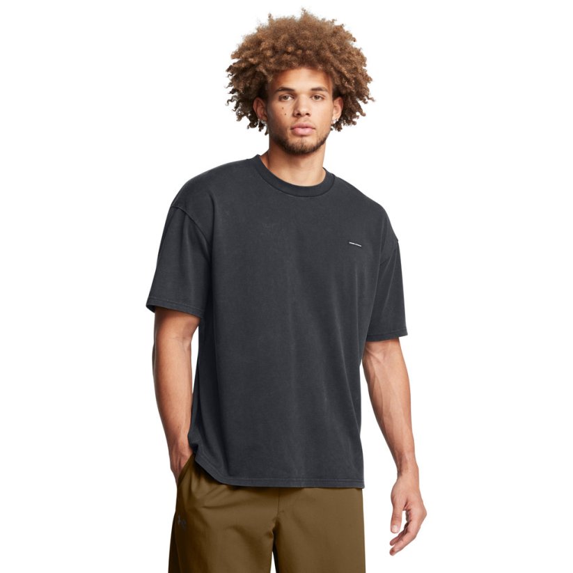 Men's Heavyweight Oversized Logo Wash SS | Black/White