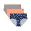 Pure Stretch Printed No Show Novelty Hipster 3 Pack | Tech Blue Field Camo/Flare Orange/Tetra Gray