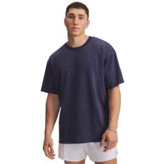 Men's Heavyweight Oversized Logo Wash SS | Washed Navy/White