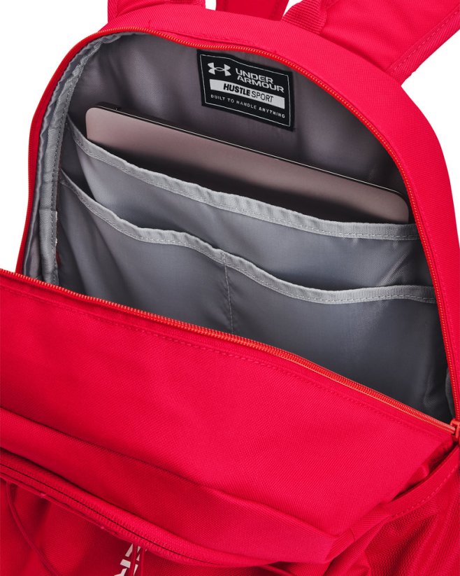 Hustle Sport Backpack | Red/Red/Metallic Silver