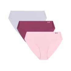 Pure Stretch No Show Bikini 3 Pack | Pink Elixir/Dark Maroon/Dark Maroon