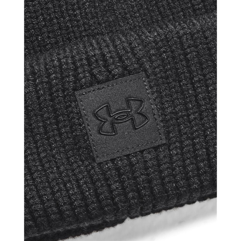 Halftime Ribbed Pom Beanie | Black/Black/Black